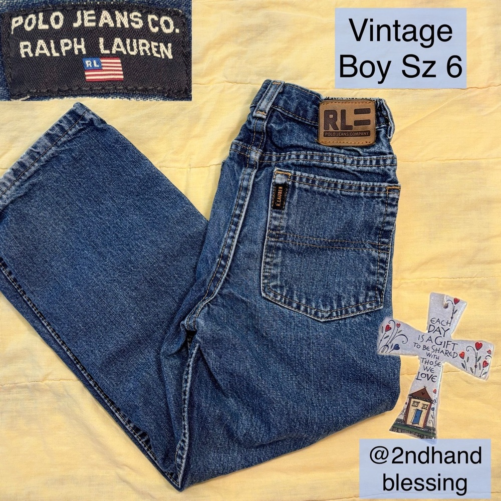 Vintage Polo Jeans Co Ralph Lauren Jeans, Boy Sz 6, Elastic Waist